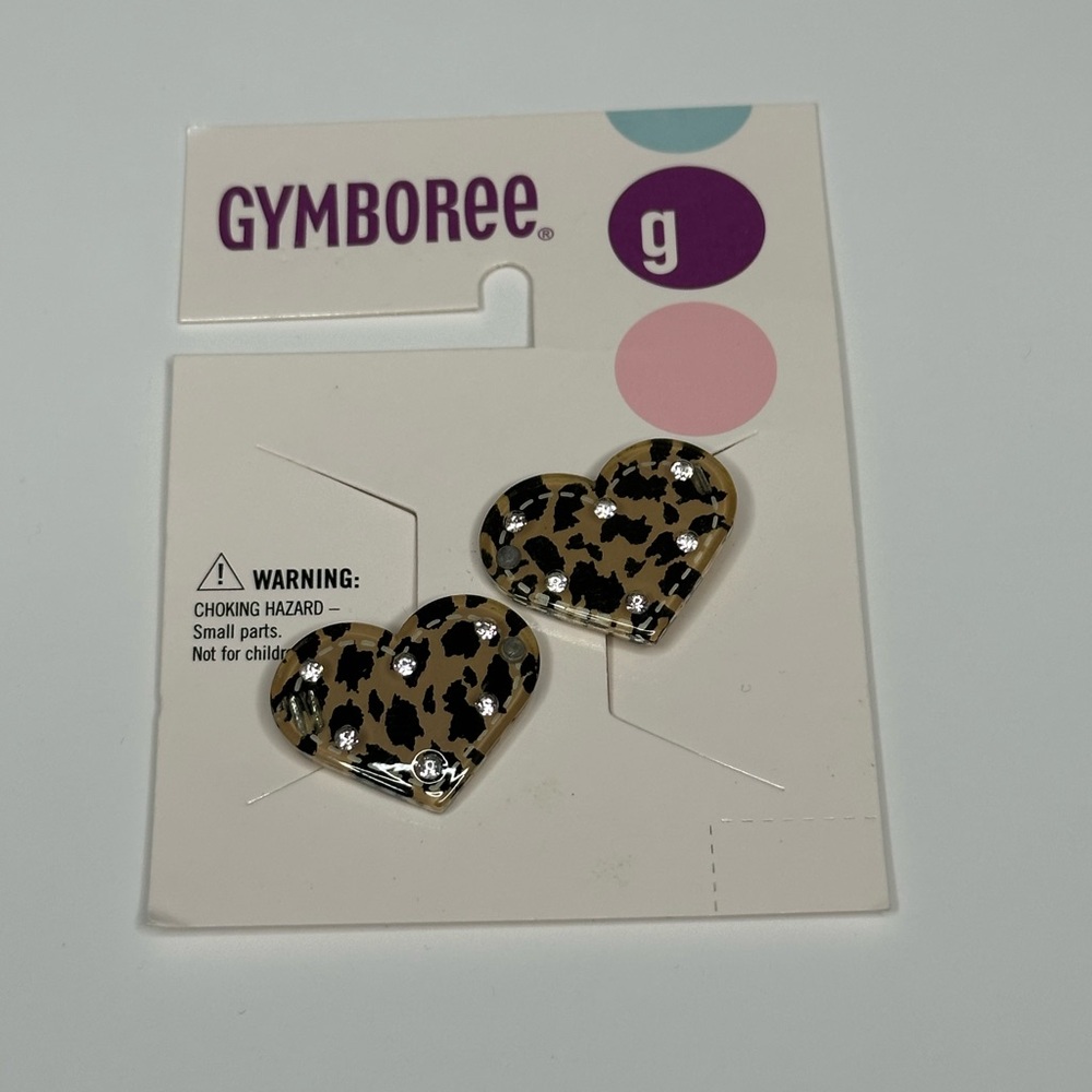 Vintage Gymboree GLAMOUR KITTY Heart Barrettes • New